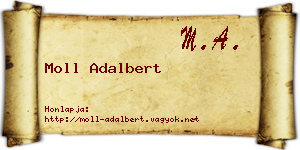 Moll Adalbert névjegykártya